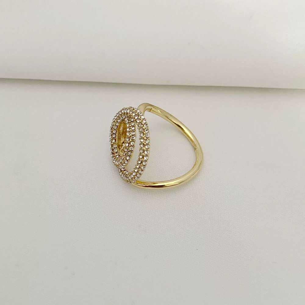 Tory Burch Trendy Rhinestone Letter Ring - Picture 4 of 6